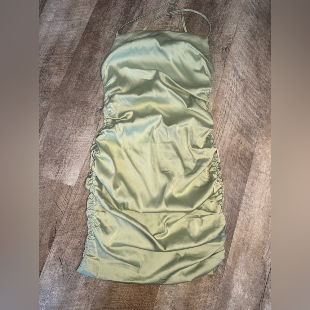Rosedress NWT Size Small, mint green, skinny strap open back mini w/back detail
